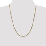 14k 3.5mm Semi-Solid Figaro Chain - Product Photo