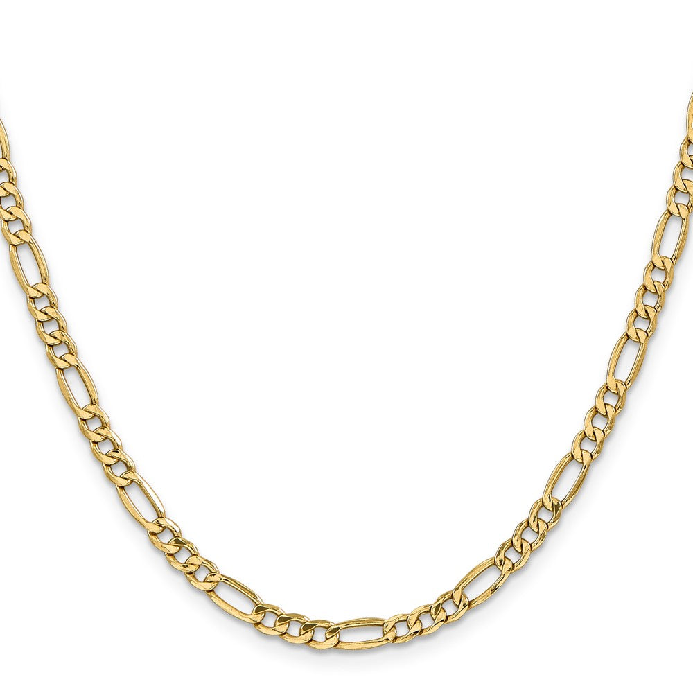 14k 4.2mm Semi-Solid Figaro Chain - Product Photo