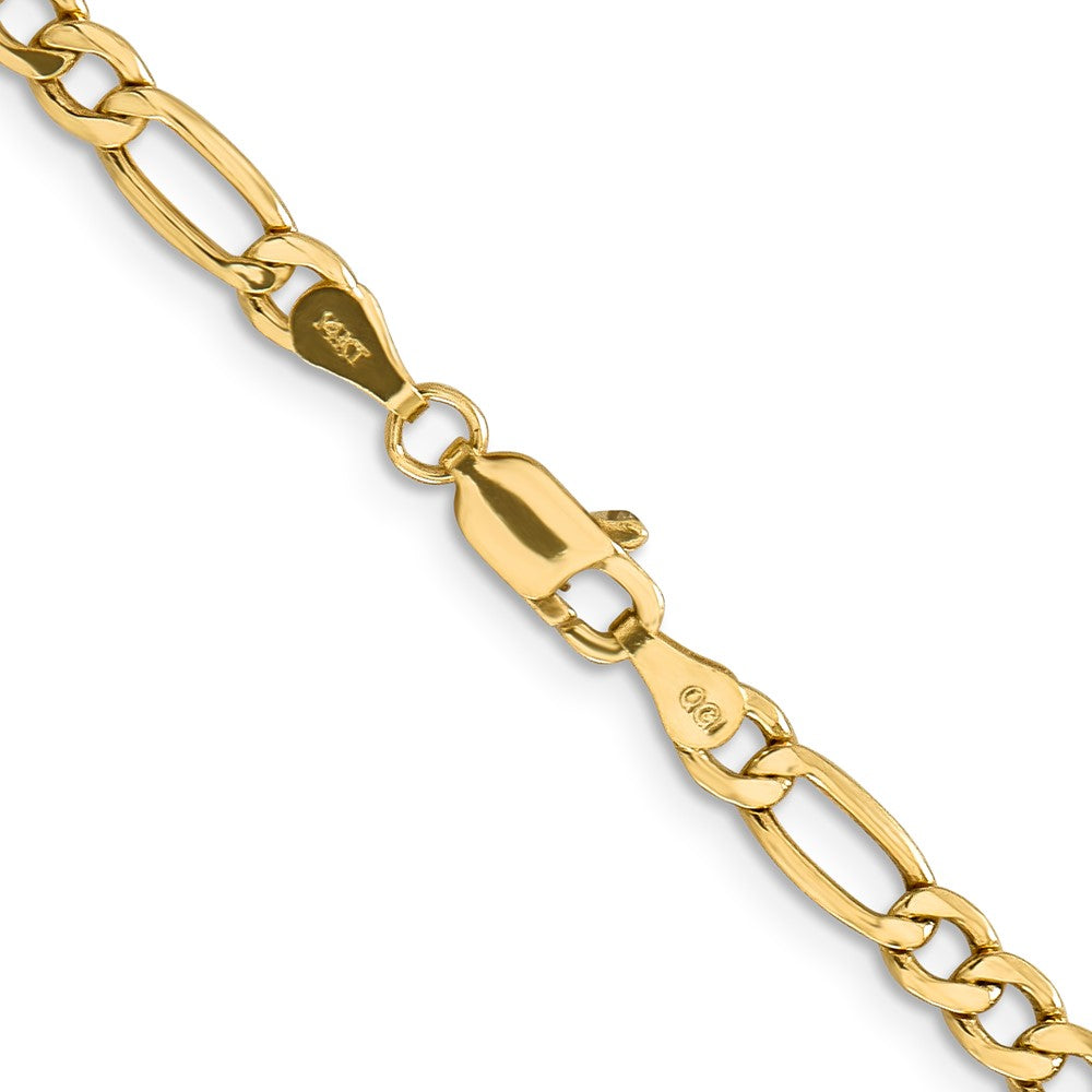 14k 4.2mm Semi-Solid Figaro Chain - Product Photo