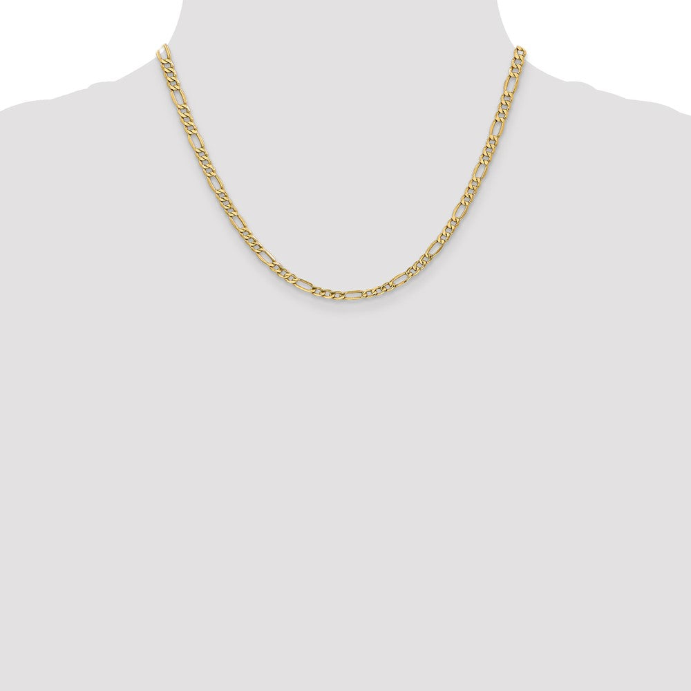 14k 4.2mm Semi-Solid Figaro Chain - Product Photo