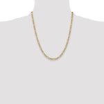 14k 4.2mm Semi-Solid Figaro Chain - Product Photo