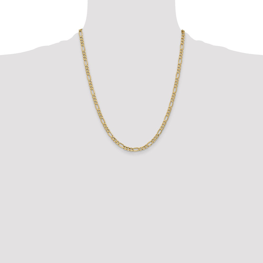 14k 4.2mm Semi-Solid Figaro Chain - Product Photo