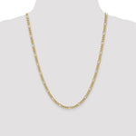 14k 4.2mm Semi-Solid Figaro Chain - Product Photo