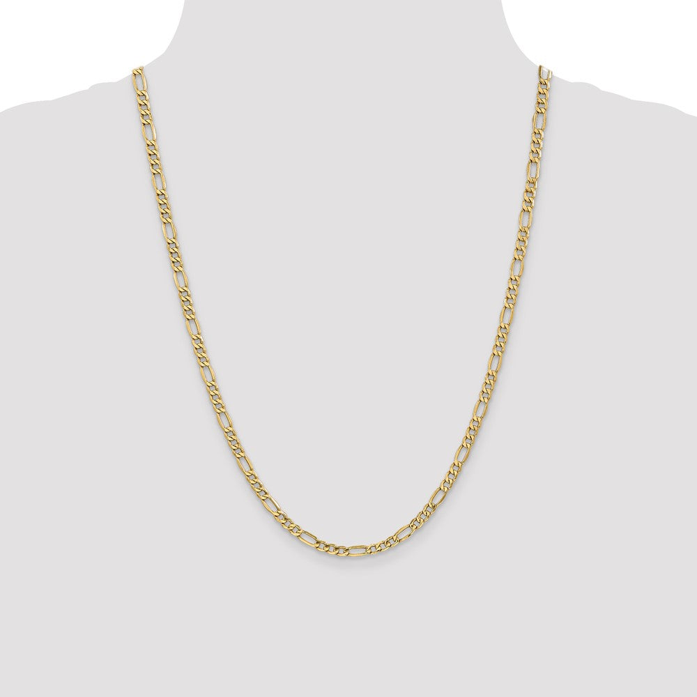 14k 4.2mm Semi-Solid Figaro Chain - Product Photo