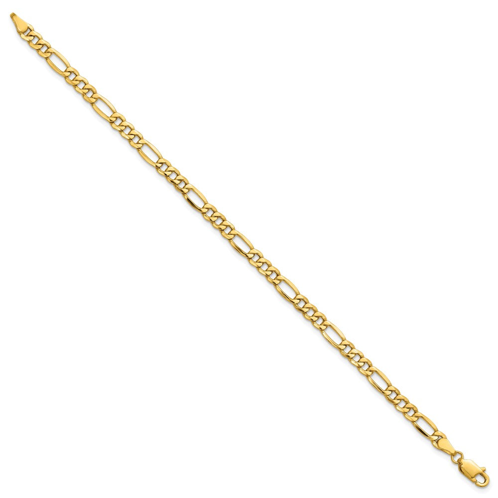 14k 4.2mm Semi-Solid Figaro Chain - Product Photo