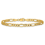 14k 4.2mm Semi-Solid Figaro Chain - Product Photo
