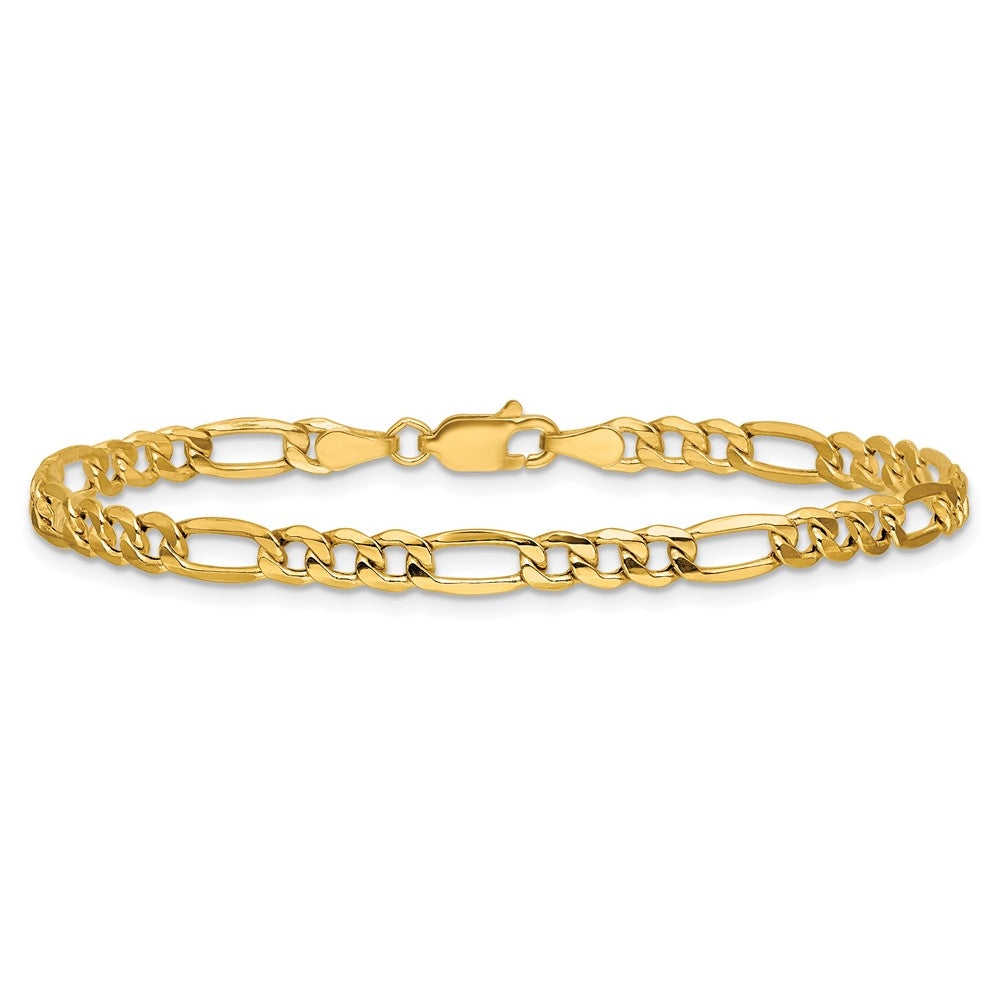 14k 4.2mm Semi-Solid Figaro Chain - Product Photo