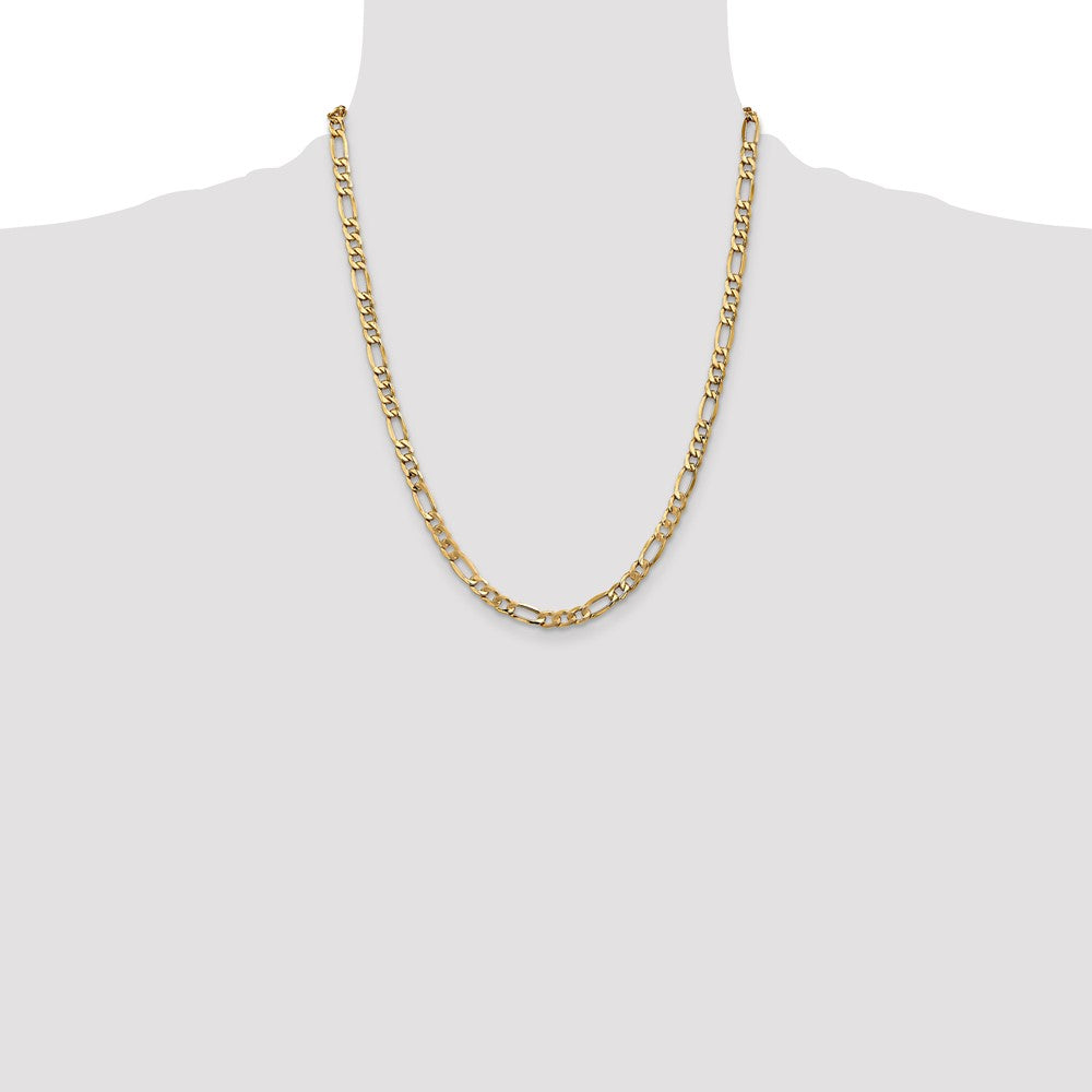 14k 5.75mm Semi-Solid Figaro Chain - Product Photo