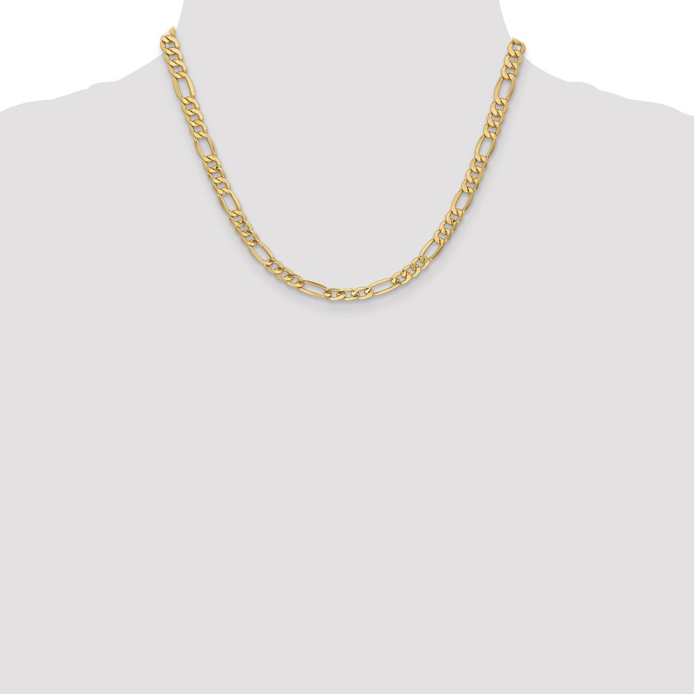 14k 6.25mm Semi-Solid Figaro Chain - Product Photo