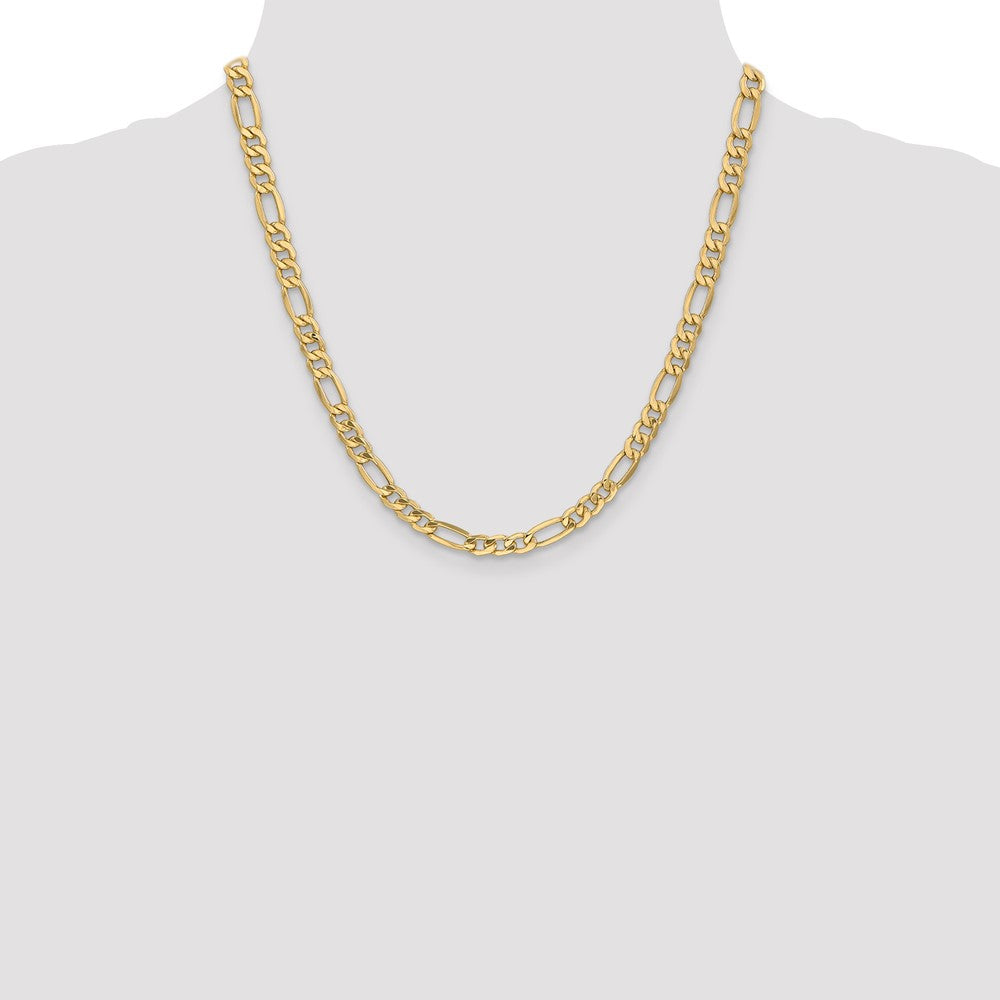 14k 6.25mm Semi-Solid Figaro Chain - Product Photo