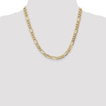 14k 7.3mm Semi-Solid Figaro Chain - Product Photo