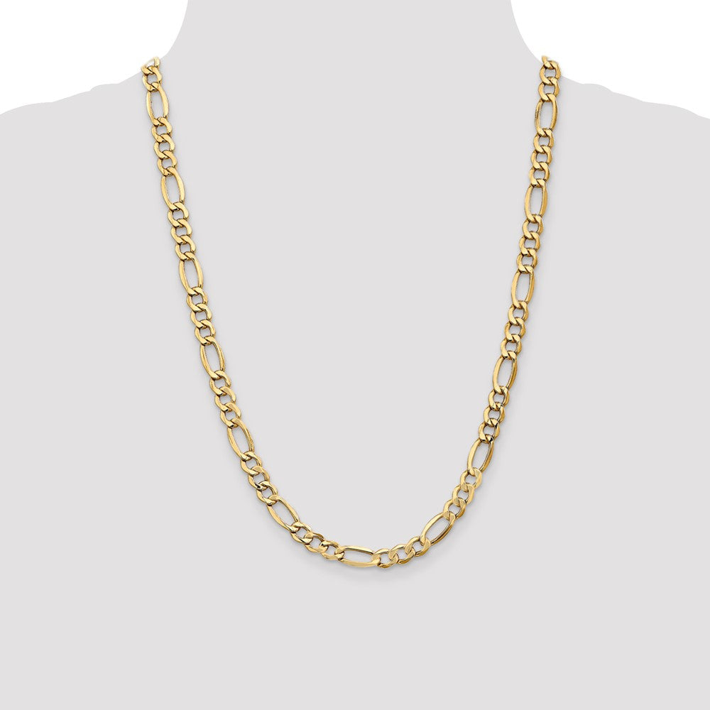 14k 7.3mm Semi-Solid Figaro Chain - Product Photo