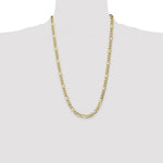 14k 7.3mm Semi-Solid Figaro Chain - Product Photo