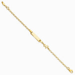 14K Yellow Gold Polished Horse / Pony Children's ID Bracelet - Product Photo