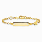 14K Yellow Gold Polished Horse / Pony Children's ID Bracelet - Product Photo