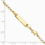 14K Yellow Gold Polished Horse / Pony Children's ID Bracelet - Product Photo