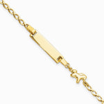 14K Yellow Gold Polished Horse / Pony Children's ID Bracelet - Product Photo
