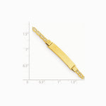 14K Yellow Gold Children's Anchor Link ID Bracelet - Product Photo