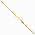 14K Yellow Gold Children's Anchor Link ID Bracelet - Product Photo