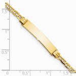14K Yellow Gold Children's Anchor Link ID Bracelet - Product Photo