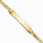 14K Yellow Gold Children's Anchor Link ID Bracelet - Product Photo