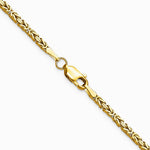 14K Yellow Gold 2 mm Byzantine Chain Necklace 16"-30" - Product Photo
