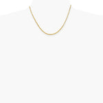 14K Yellow Gold 2 mm Byzantine Chain Necklace 16"-30" - Product Photo