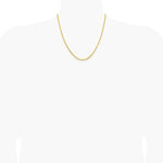 14K Yellow Gold 2 mm Byzantine Chain Necklace 16"-30" - Product Photo