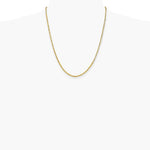 14K Yellow Gold 2 mm Byzantine Chain Necklace 16"-30" - Product Photo