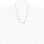 14K Yellow Gold 2 mm Byzantine Chain Necklace 16"-30" - Product Photo