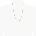 14K Yellow Gold 2 mm Byzantine Chain Necklace 16"-30" - Product Photo