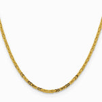 14K Yellow Gold 2.5 mm Byzantine Chain Necklace 16"-30" - Product Photo