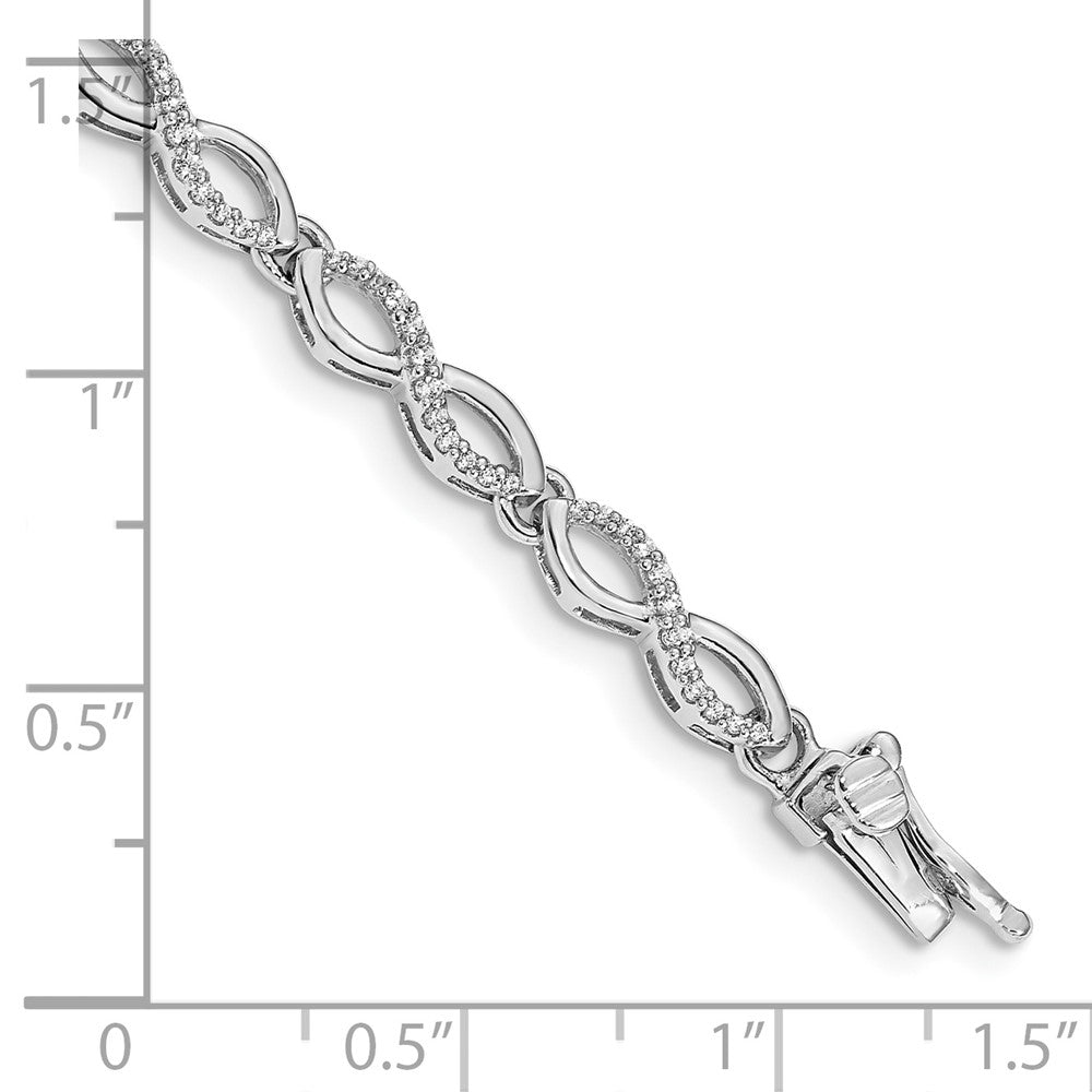 14k White Gold Diamond Bracelet - Product Photo