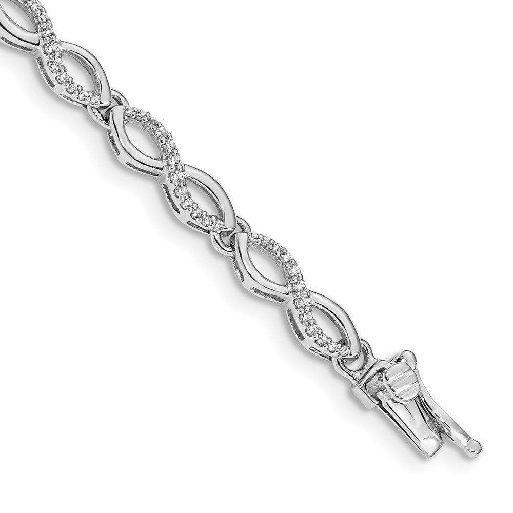 14K White Gold Diamond Bracelet