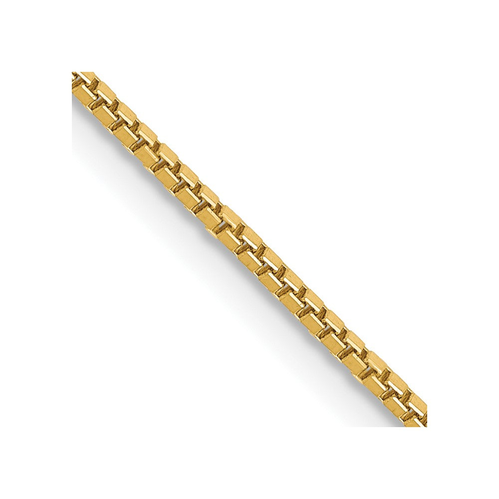 14K Yellow Gold 1mm Box Chain Necklace 14"-30"