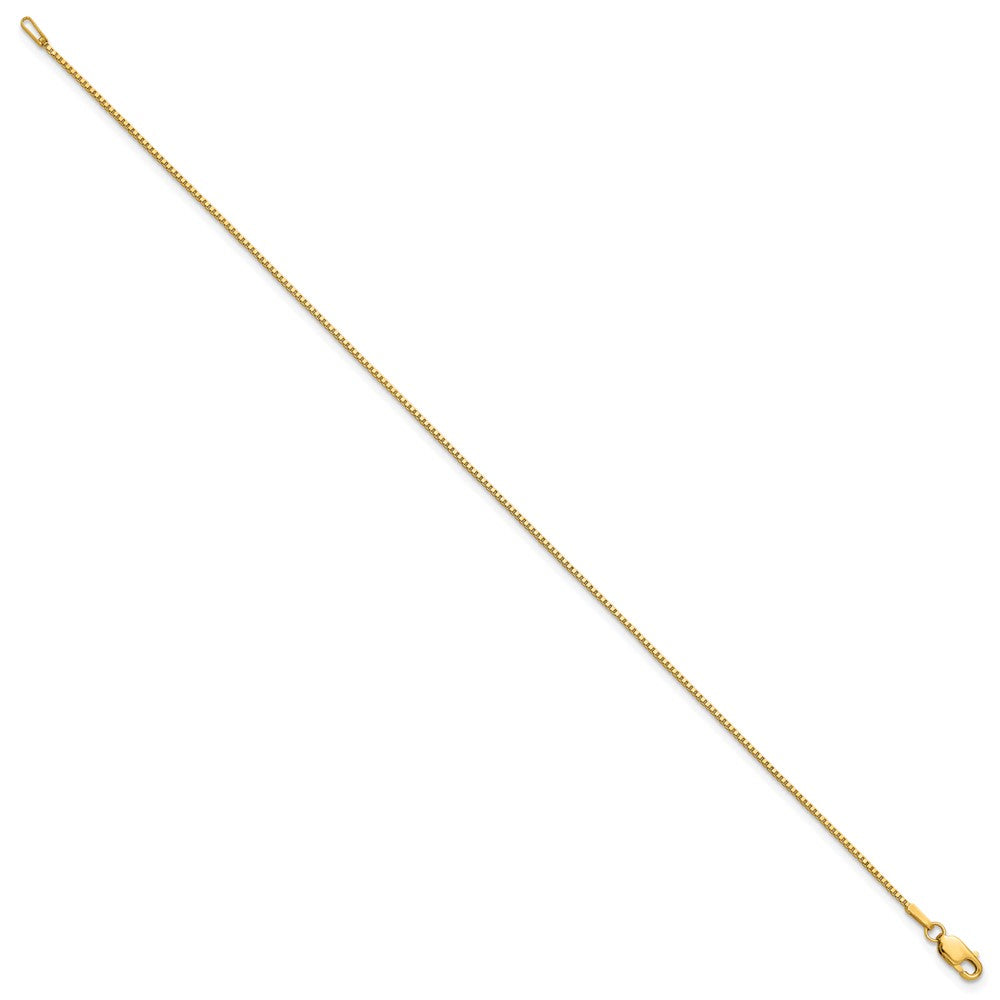14k 1.05mm Box Chain Anklet - Product Photo