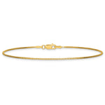 14k 1.05mm Box Chain Anklet - Product Photo
