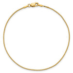 14k 1.05mm Box Chain Anklet - Product Photo