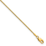 14k 1.05mm Box Chain Anklet - Product Photo