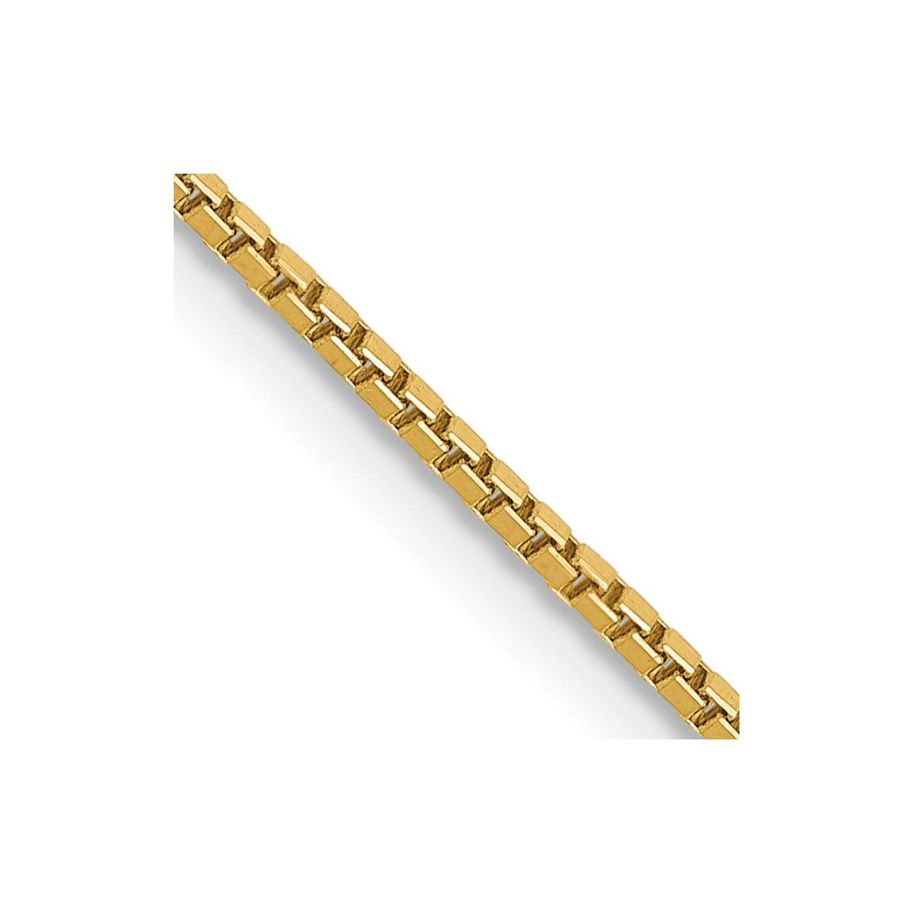14K Yellow Gold 1.05mm Box Chain Necklace 16"-30"