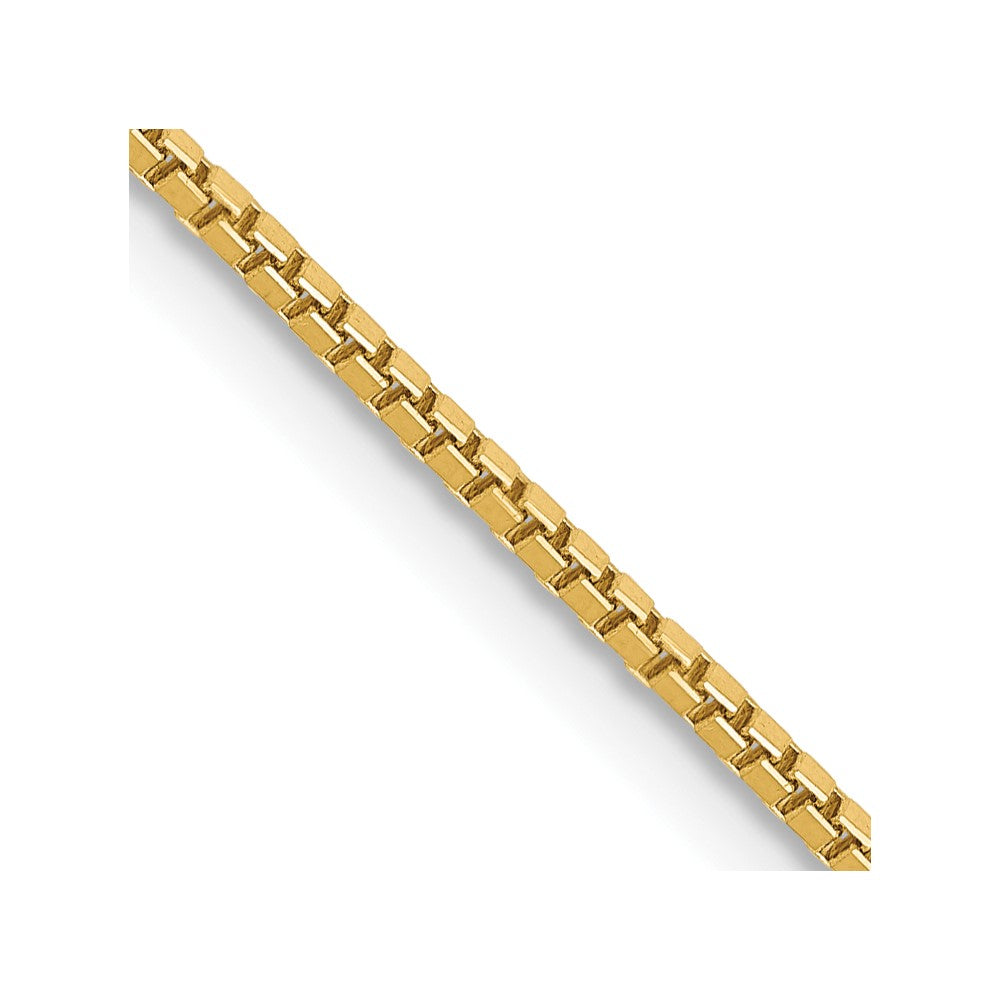 14K Yellow Gold 1.1mm Box Chain Necklace 16"-30"