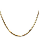 14k 2.5mm Box Chain - Product Photo