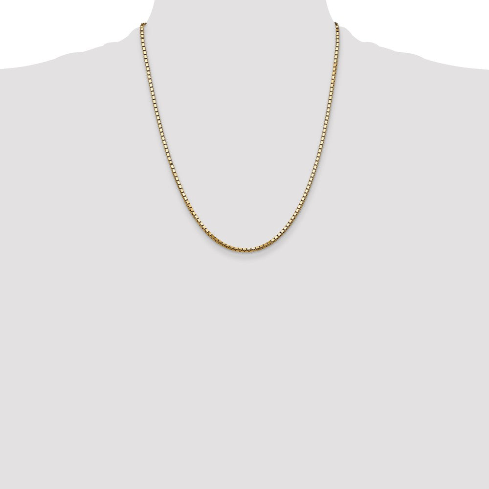 14k 2.5mm Box Chain - Product Photo