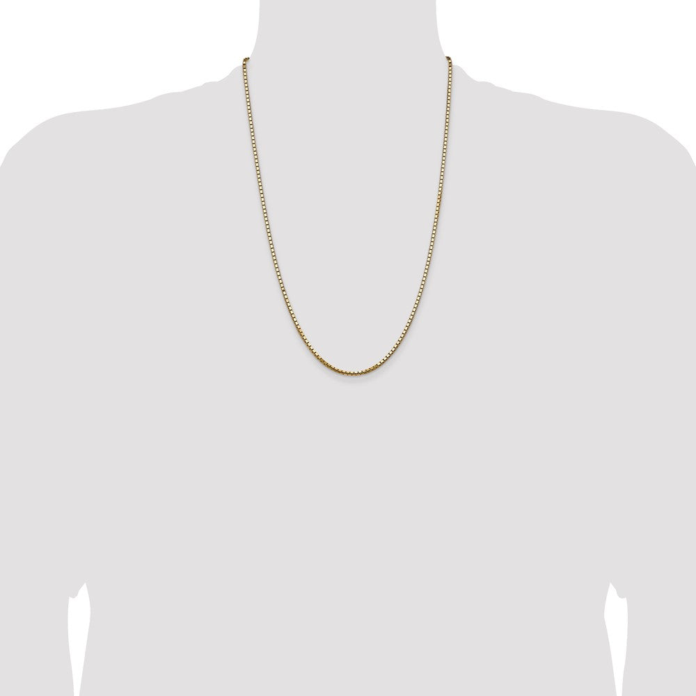 14k 2.5mm Box Chain - Product Photo