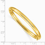 14K Yellow Gold 3/16 Polished Hinged Baby Bangle - Product Photo
