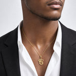 10k Filigree Initial C Pendant - Model Shot