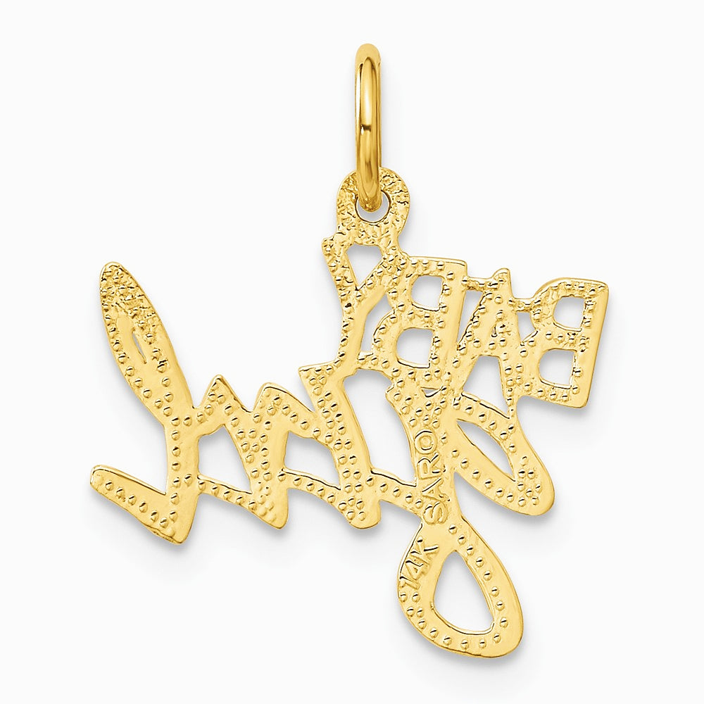 14K Yellow Gold BABY GIRL Charm - Product Photo