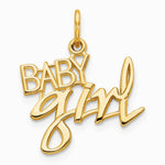 14K Yellow Gold BABY GIRL Charm - Product Photo