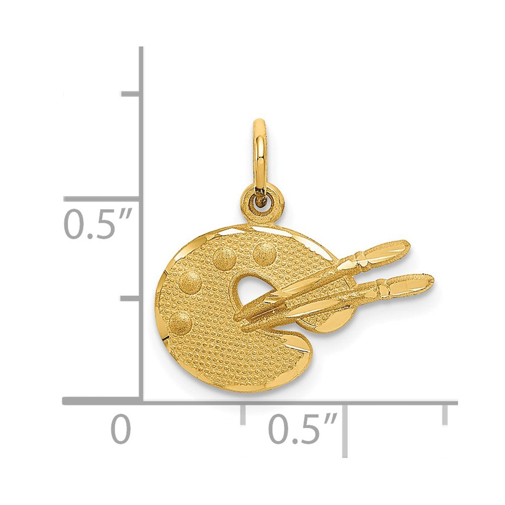 14k Artist Palette Charm - Product Photo