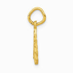 10K / 14K Yellow Gold CZ Filigree Cross Pendant - Product Photo